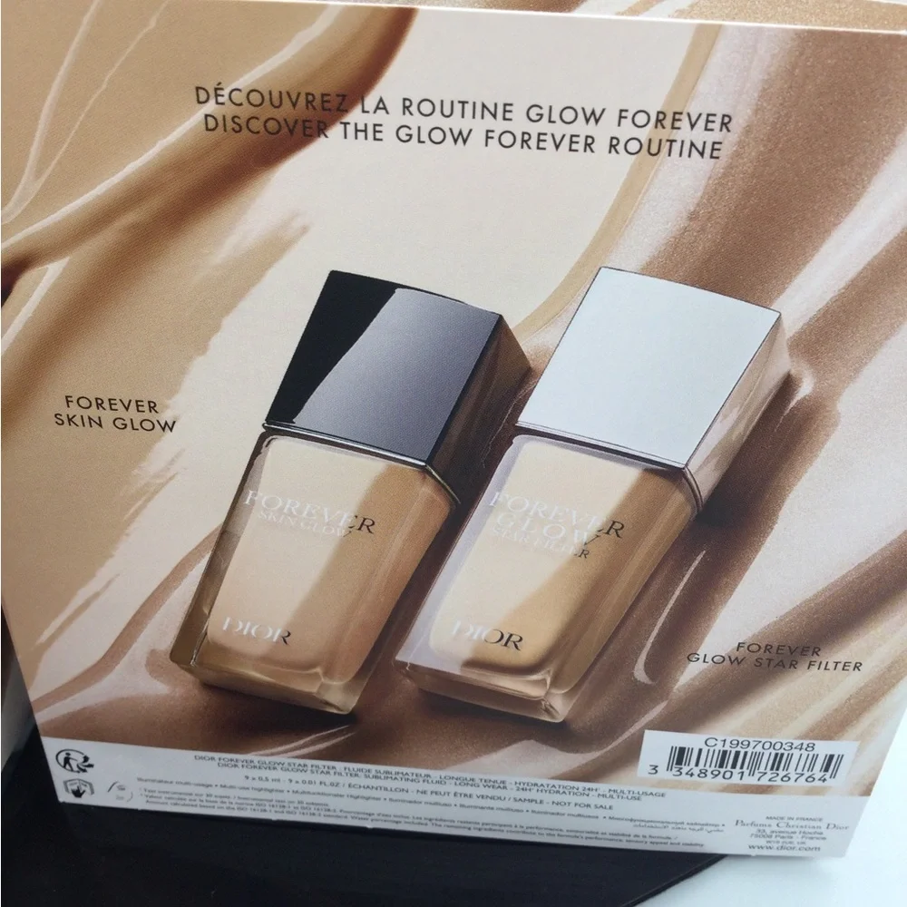 Dior Forever Foundation Sample Card - Neutral Beige Shades new 3 pk sample